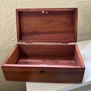 Vintage Lane Mini Cedar Wood Chest Trinket Box
